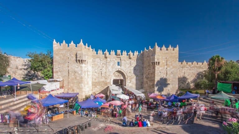 Damascus Gate, Old City, Jerusalem, colorful, busy