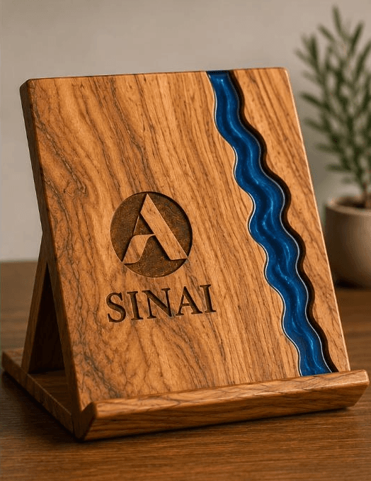 Olive Wood Book & Tablet Stand