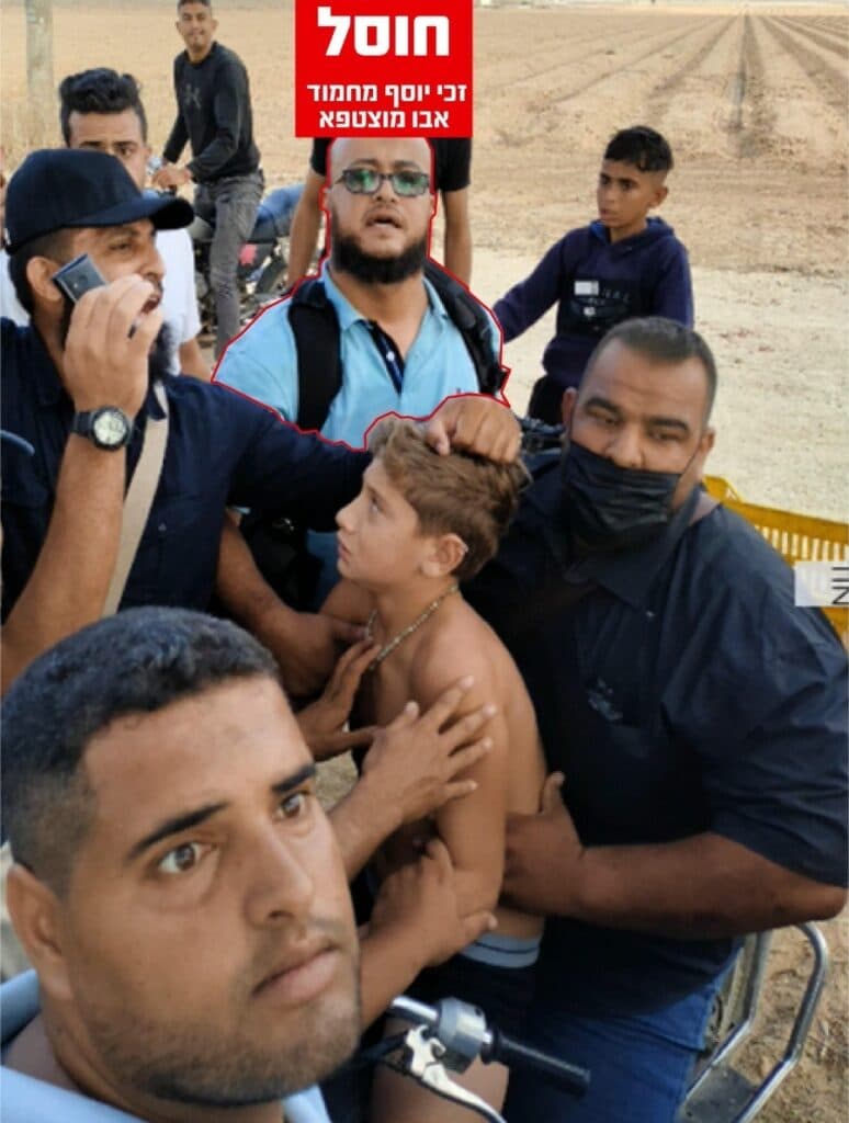 Zaki Yusuf Mahmoud Abu Mustafa documented during the abduction of Yagil Yaakov on October 7