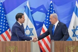 Marco Rubio and Netanyahu shaking hands